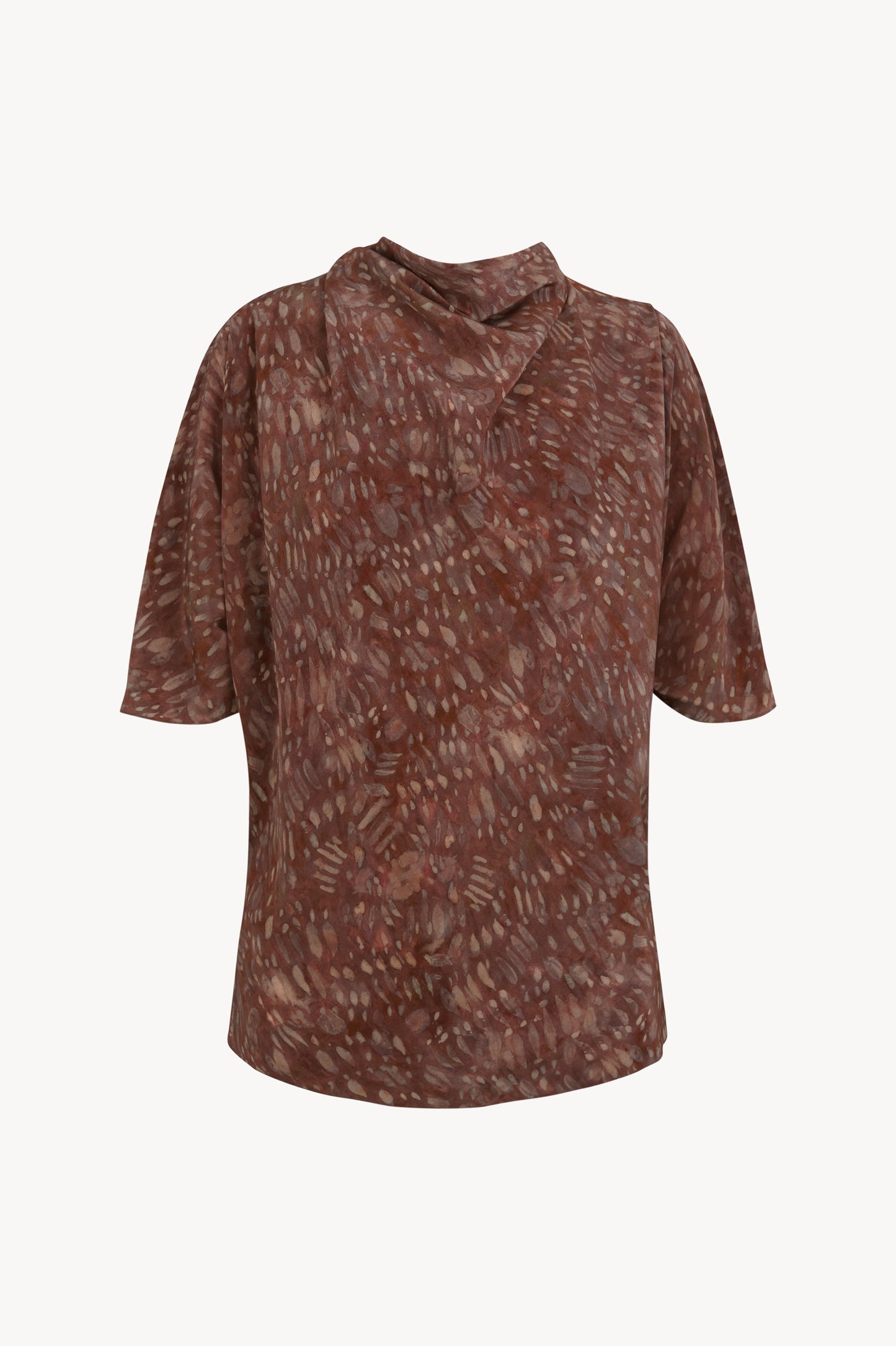 Astrid, top de seda zarela print