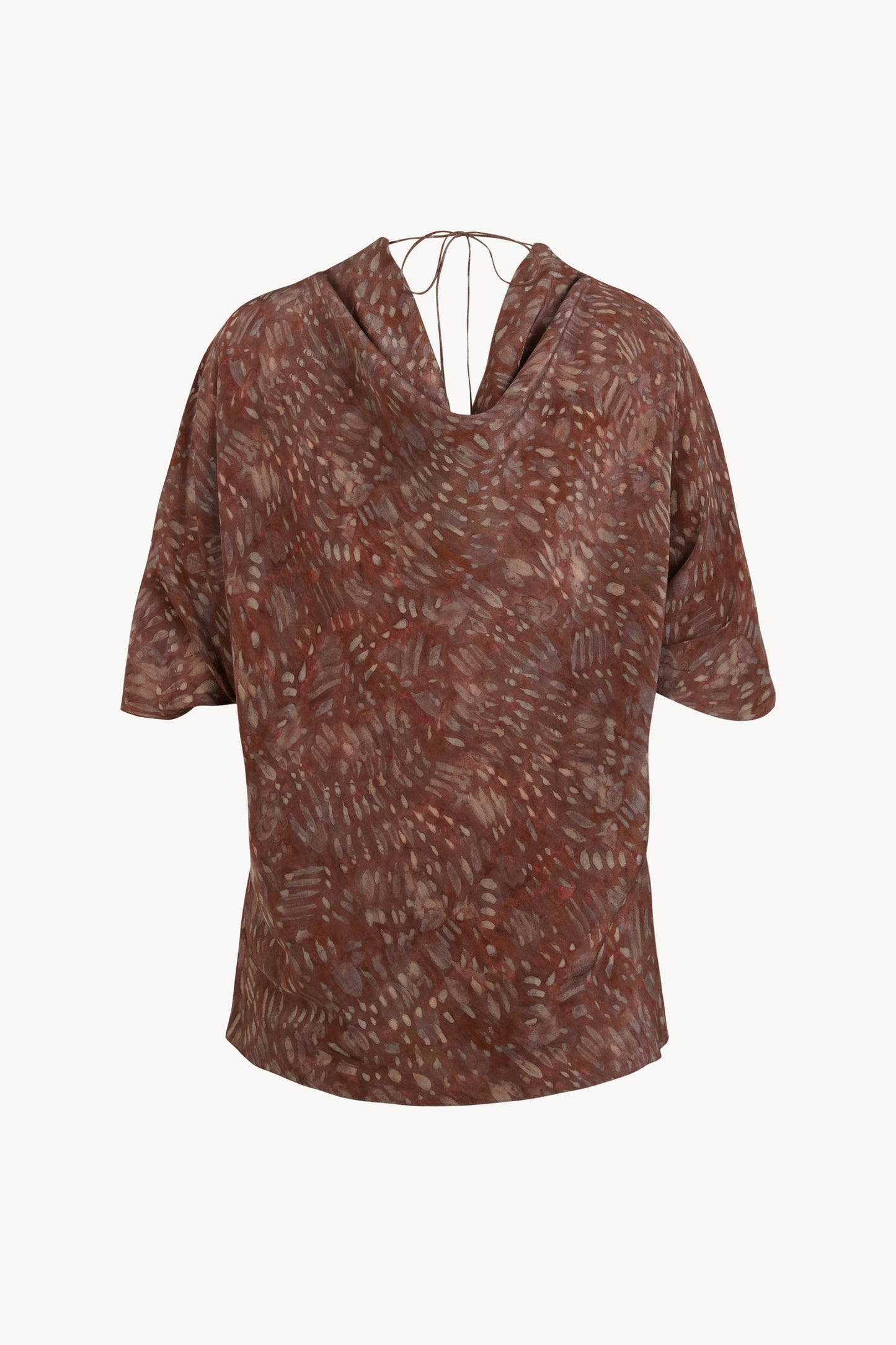 Astrid, top de seda zarela print