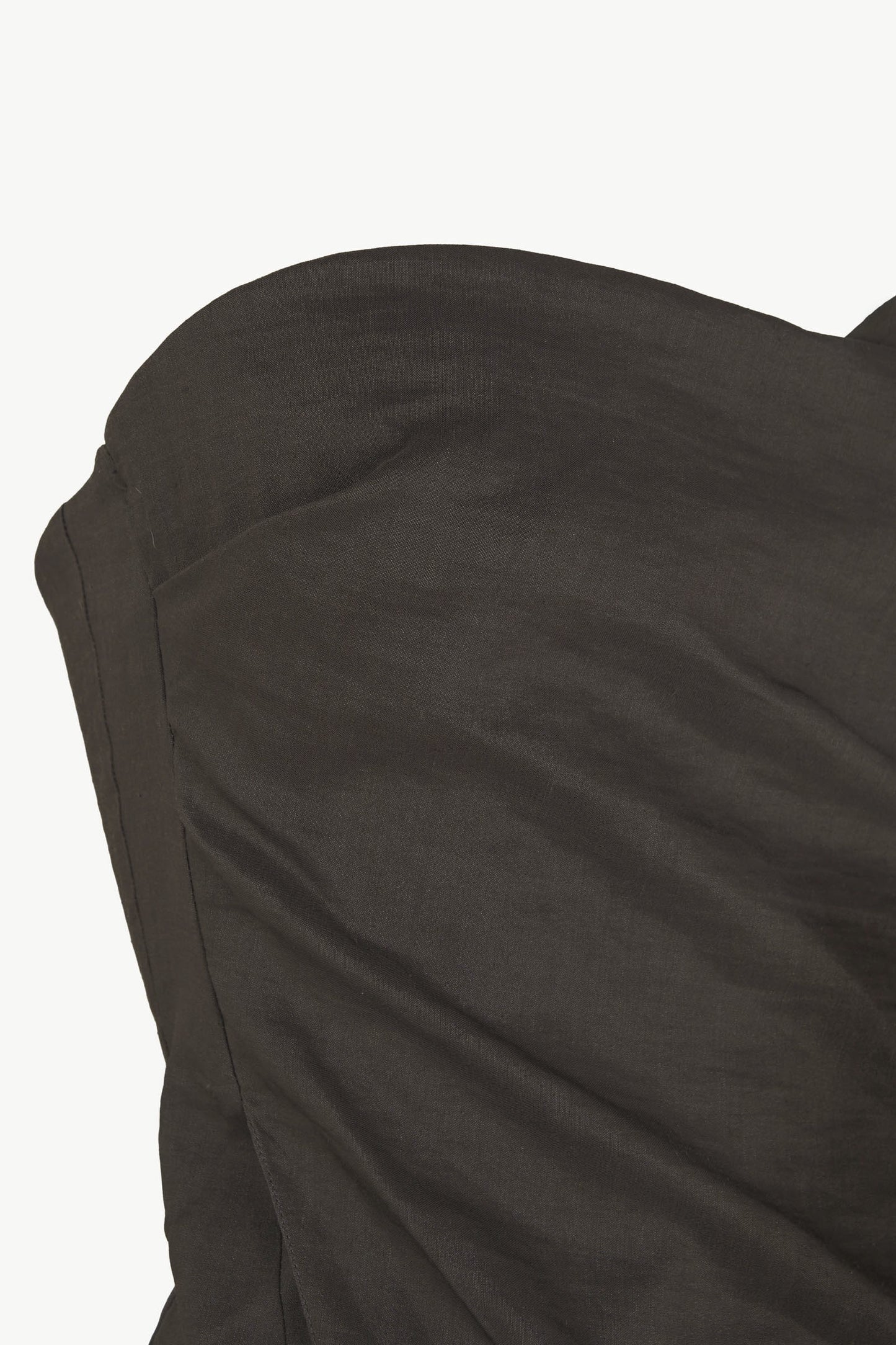 Brenna, dark grey strapless dress