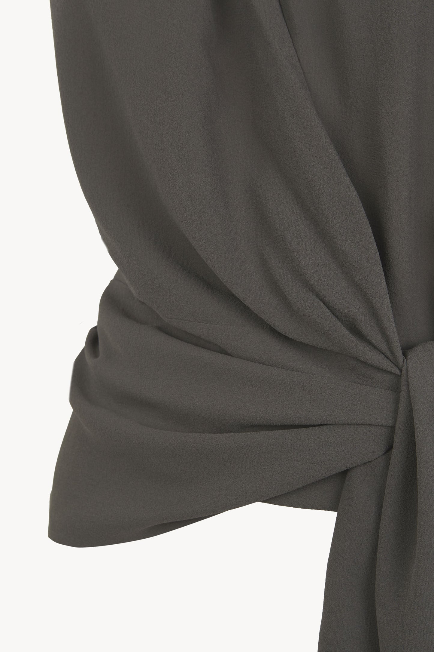 Cairo, top halter de seda gris oscuro