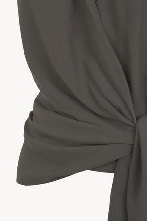 Cairo, top halter de seda gris oscuro