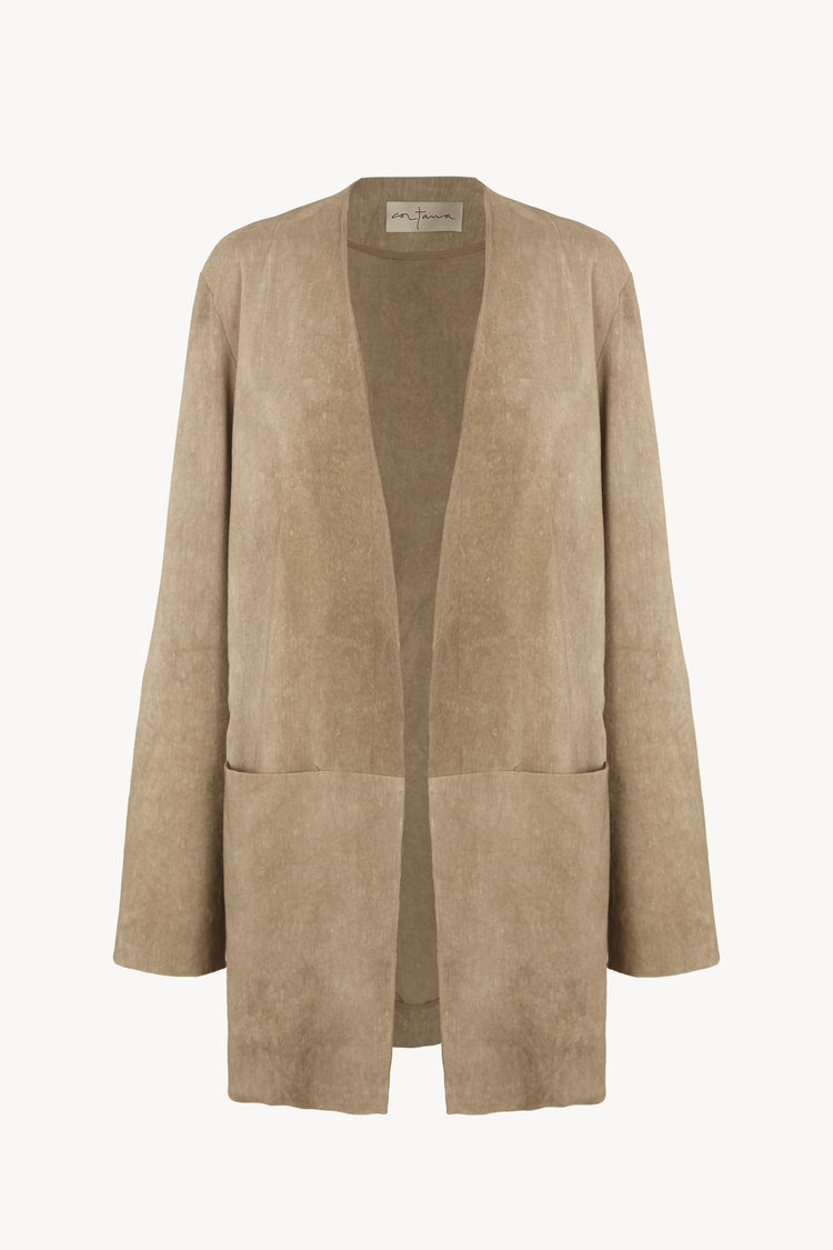 Cassian, chaqueta oversize marron claro maltinto