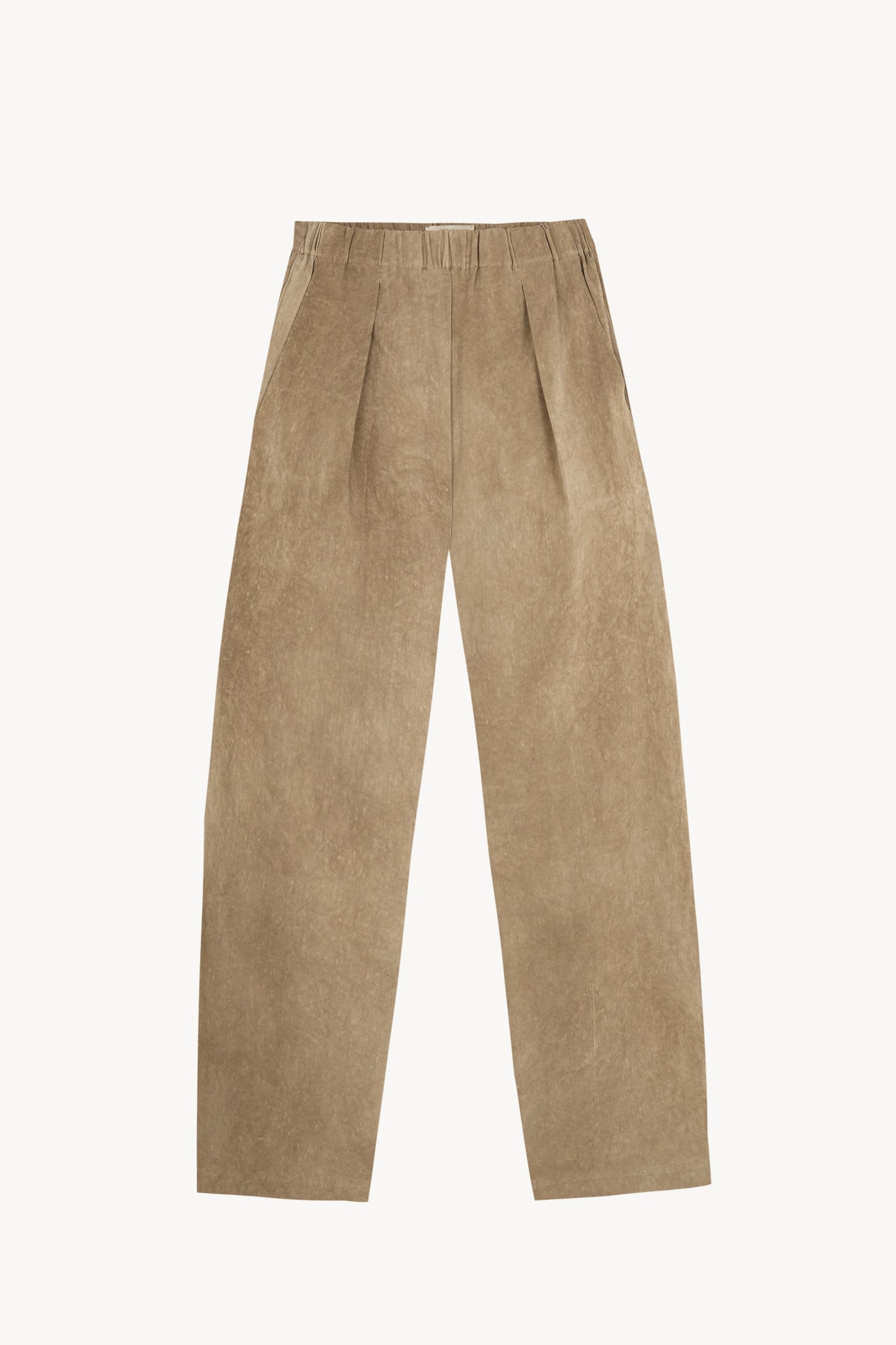 Cassian, pantalon de lino marron claro maltinto