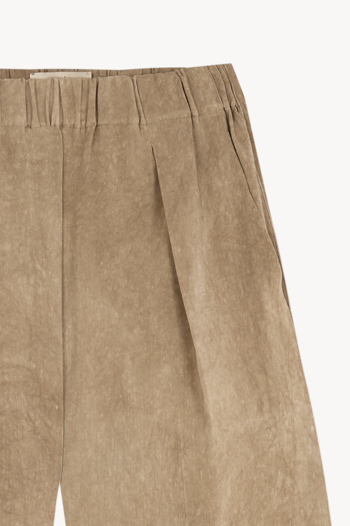 Cassian, pantalon de lino marron claro maltinto