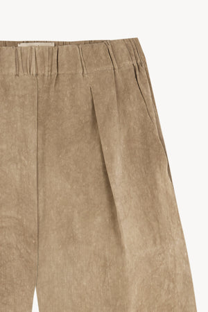 Cassian, pantalon de lino marron claro maltinto