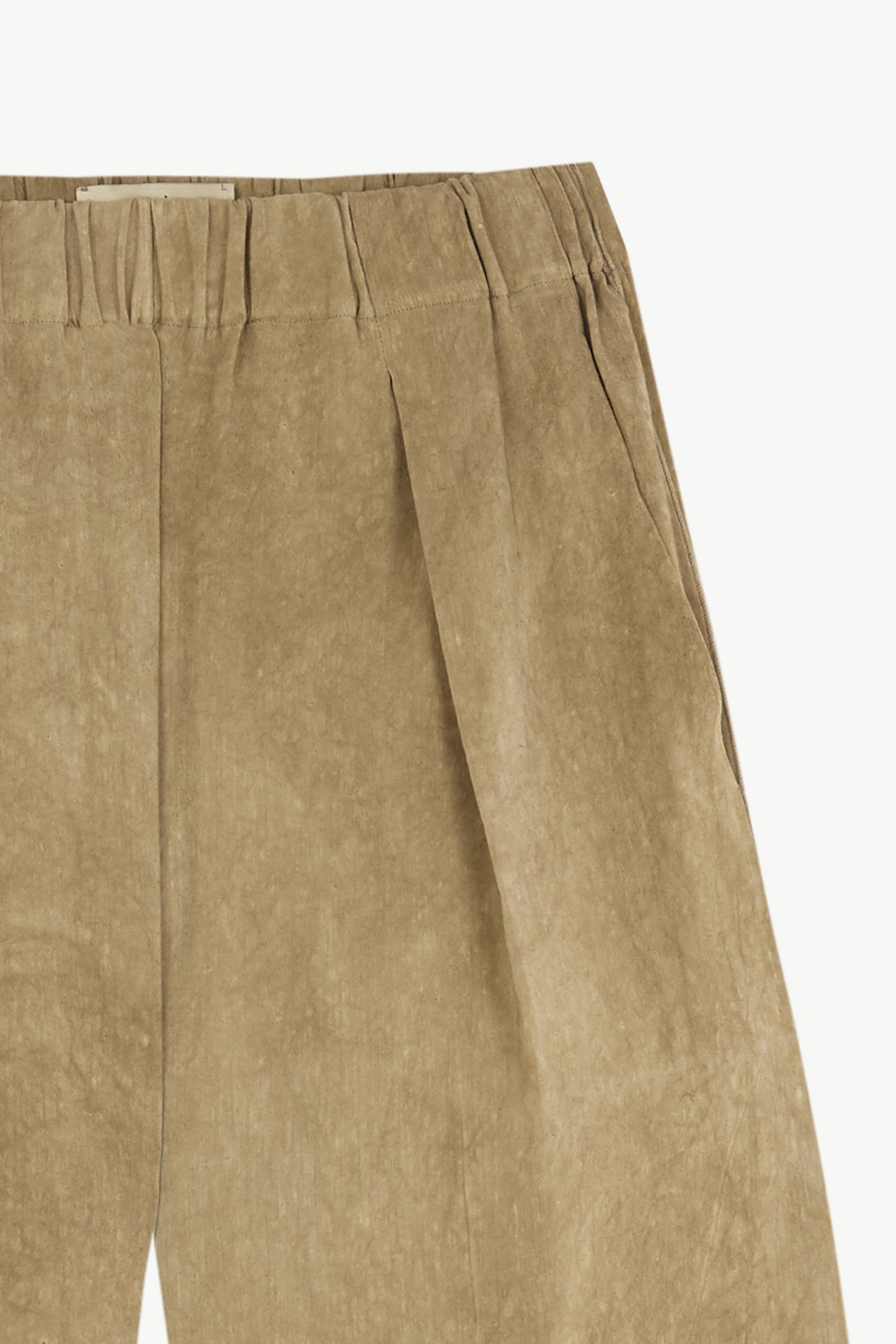 Cassian, pantalon de lino marron claro maltinto