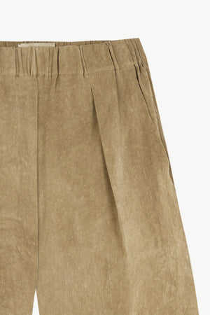 Cassian, pantalon de lino marron claro maltinto