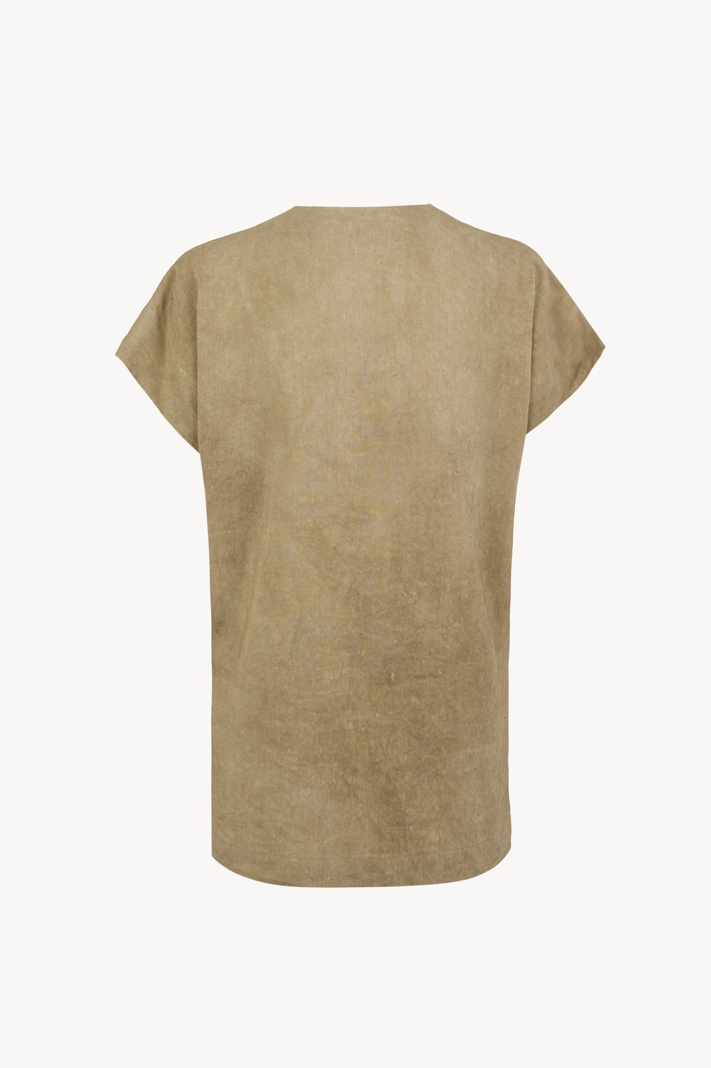 Cassian, top de lino marron claro maltinto