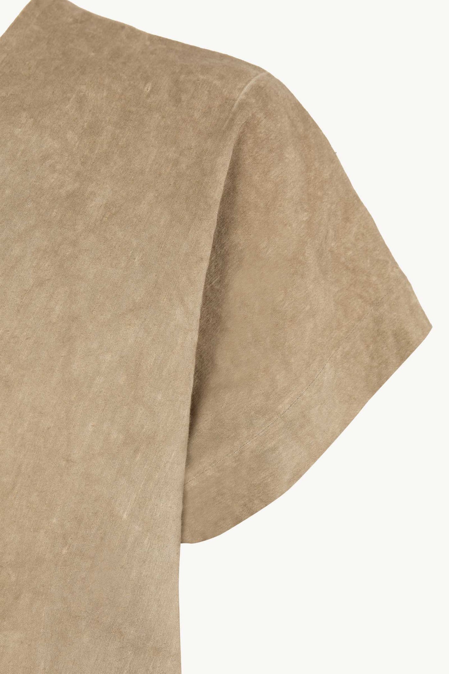 Cassian, top de lino marron claro maltinto