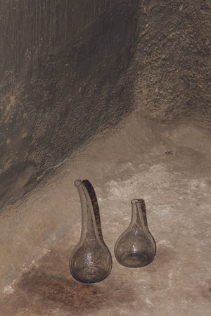 Calabaza, grey blown glass pitcher