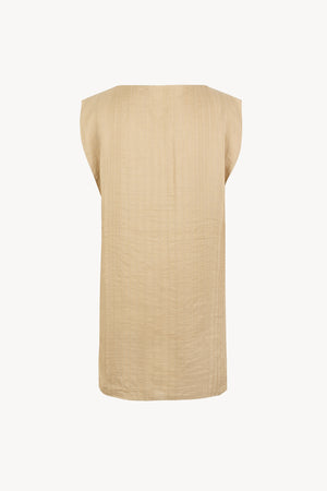 Ellis, beige striped jacquard top