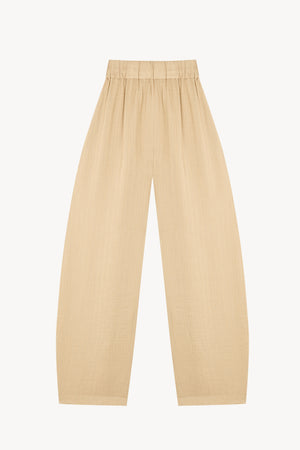 Eloise, pantalon jacquard a rayas beige
