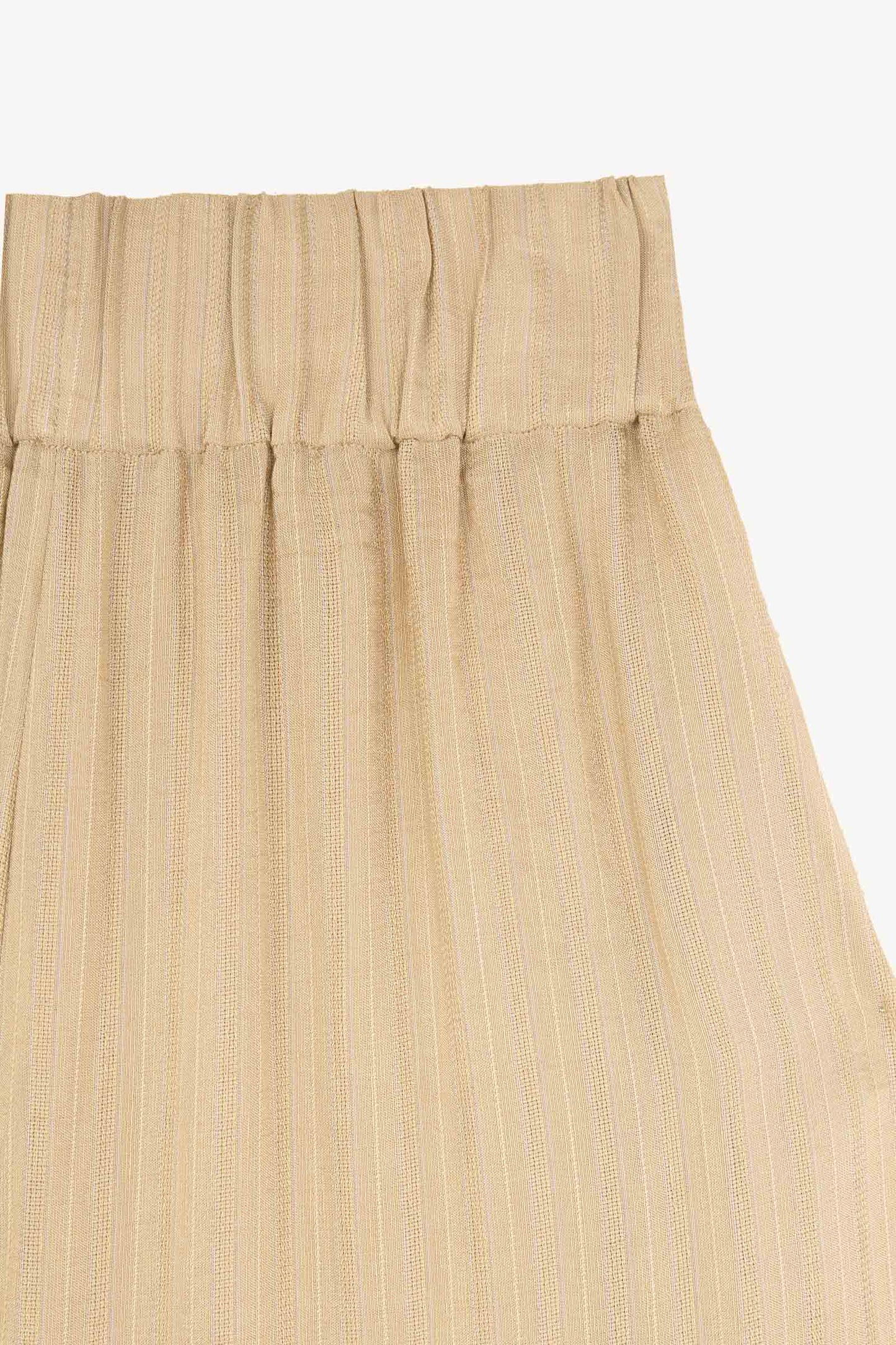 Eloise, pantalon jacquard a rayas beige