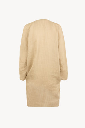 Eloise, blusa jacquard a rayas beige