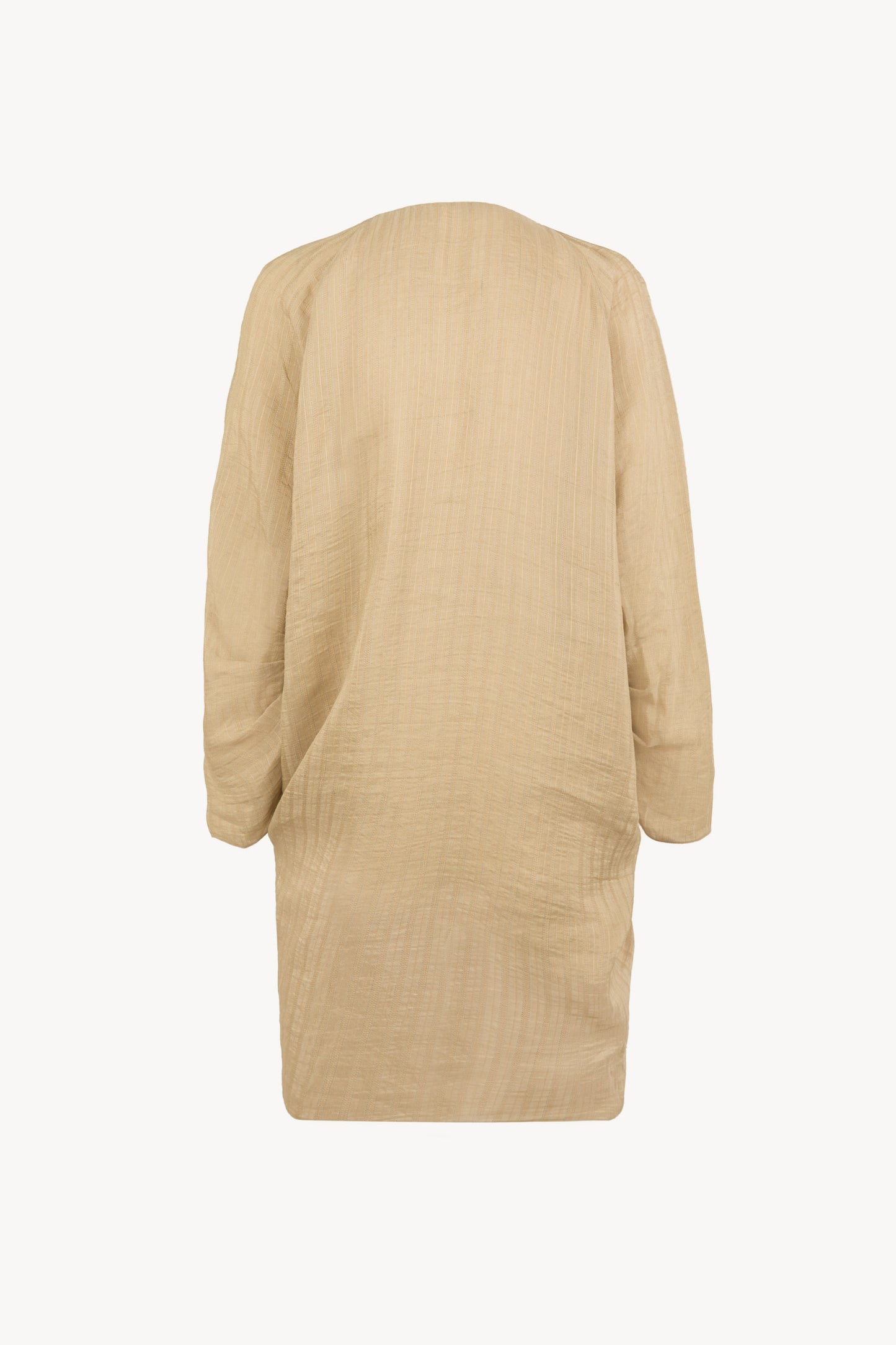 Eloise, beige striped jacquard blouse