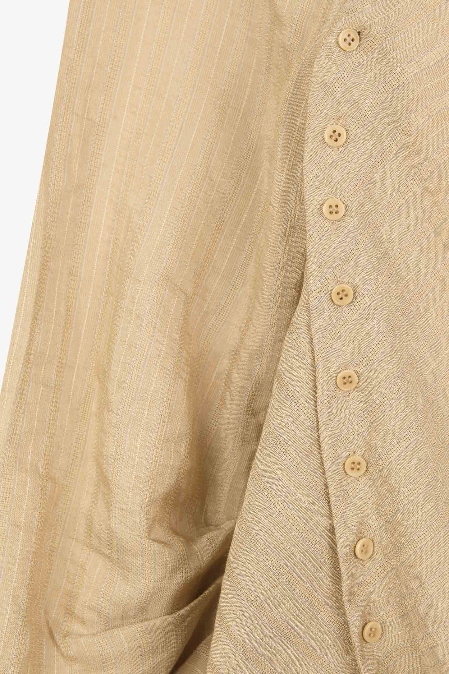 Eloise, blusa jacquard a rayas beige