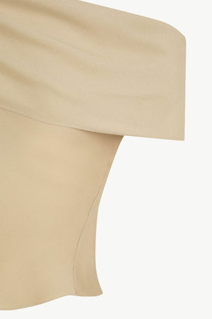 Ilia, beige silk top