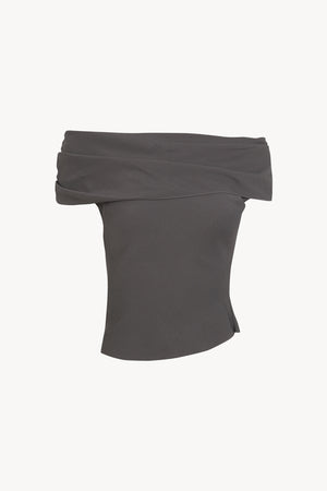 Ilia, dark grey silk top