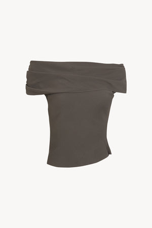 Ilia, dark grey silk top