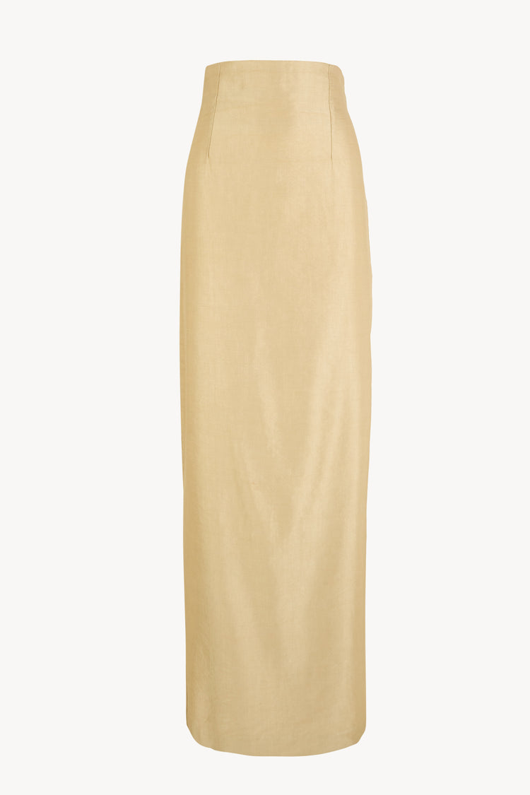 Inga, falda larga beige dorado