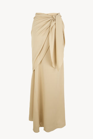 Isolde, falda asimetrica de seda beige