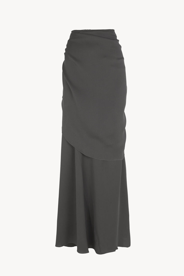 Isolde, dark grey asymmetric skirt