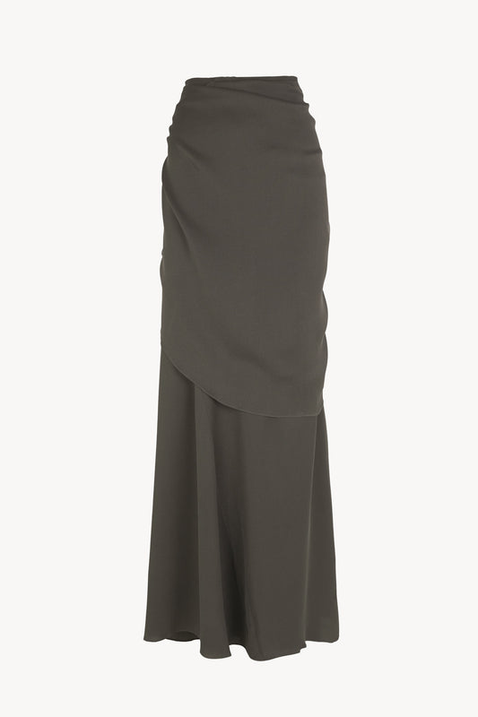 Isolde, dark grey asymmetric skirt