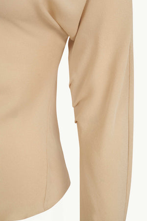 Isolde, top de seda beige
