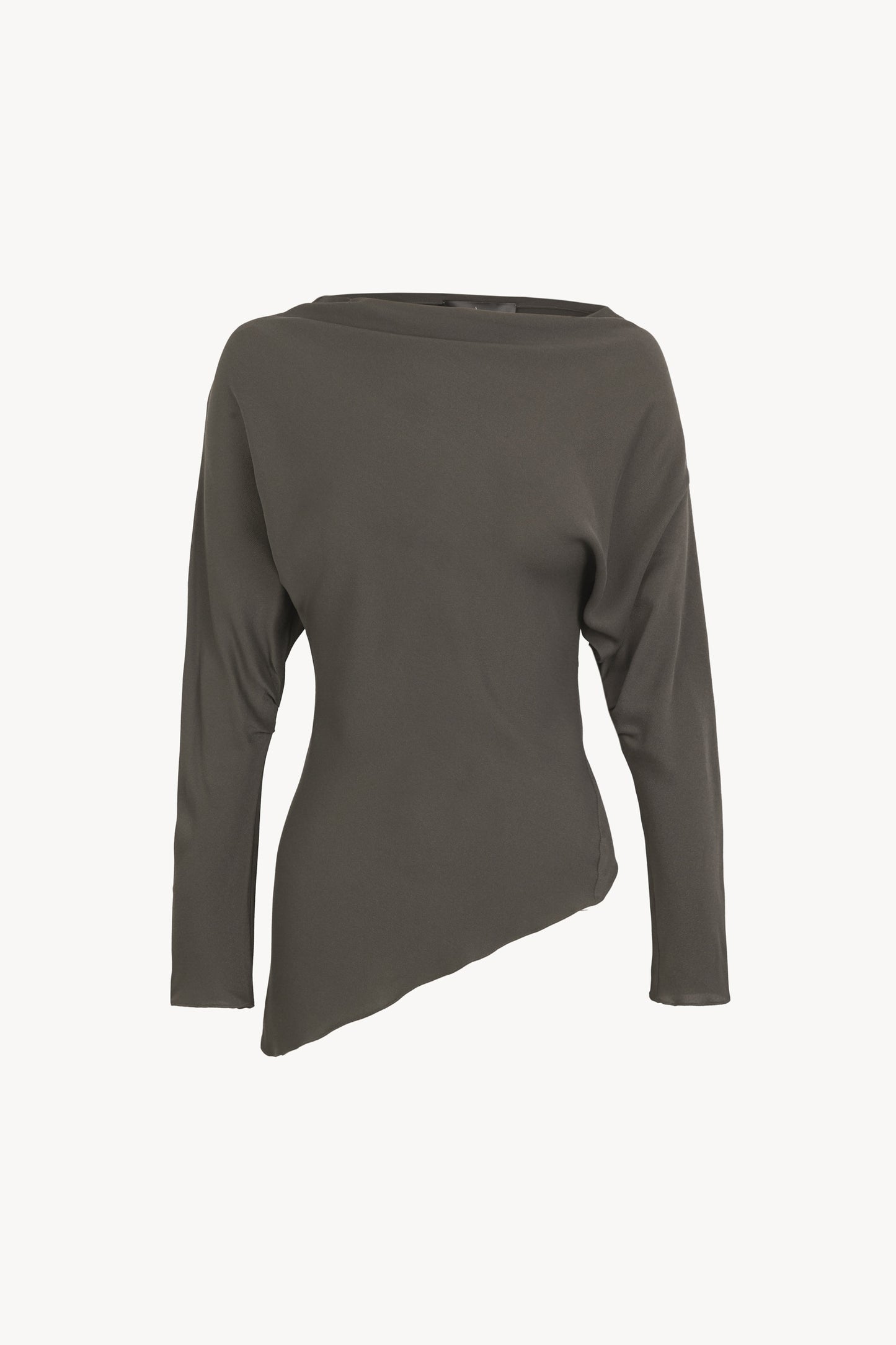 Isolde, top de seda gris oscuro