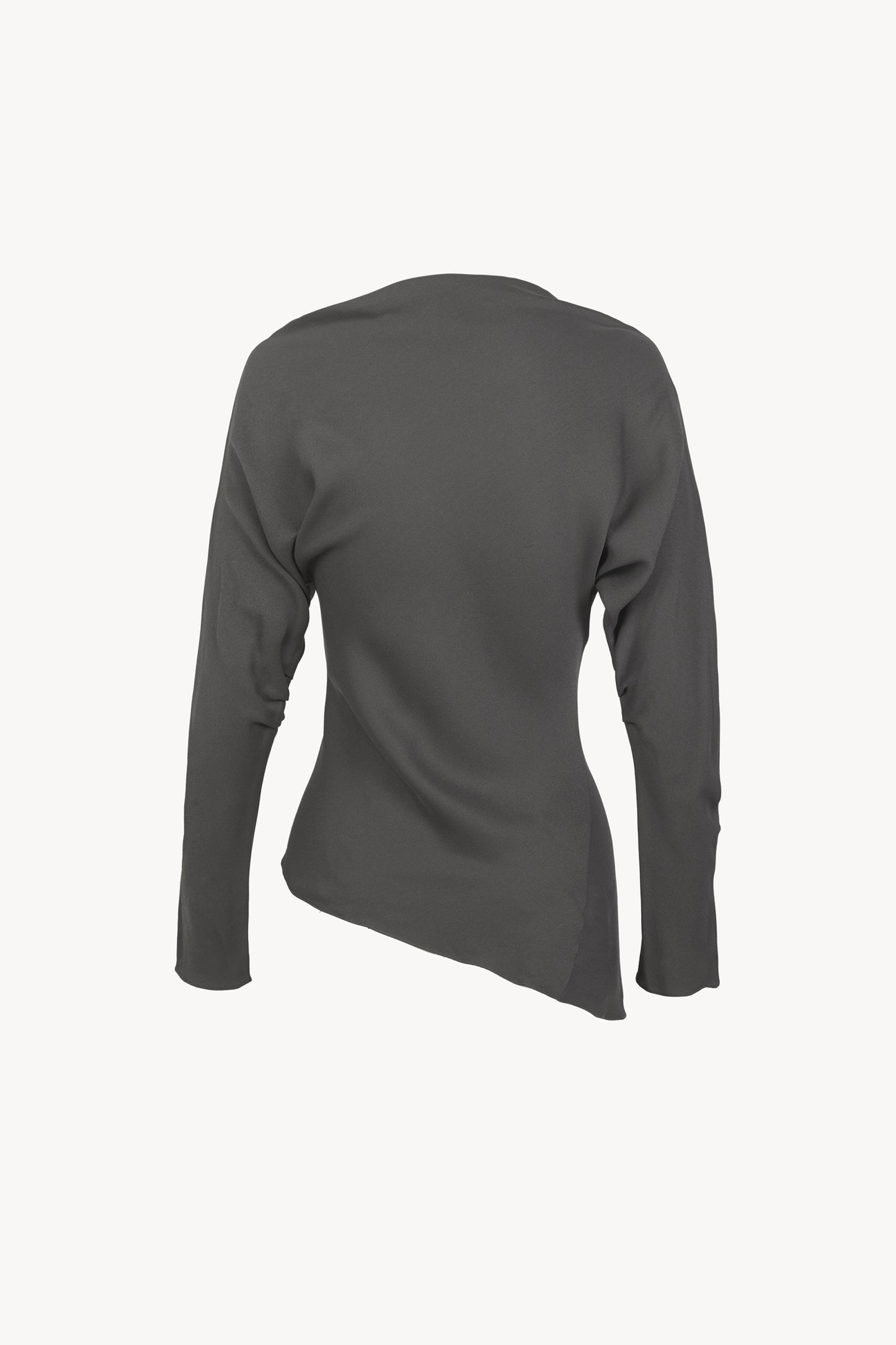 Isolde, top de seda gris oscuro