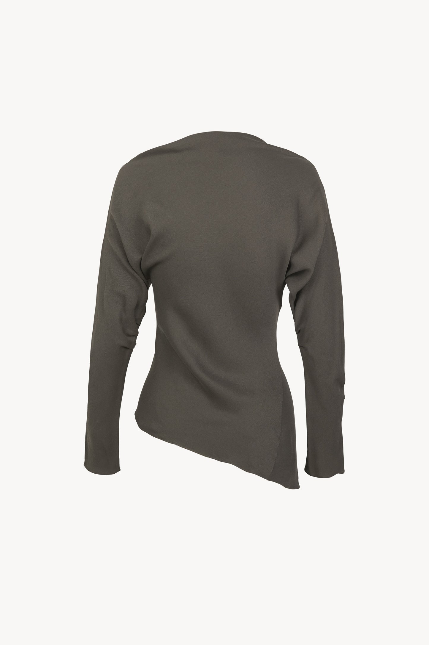 Isolde, top de seda gris oscuro
