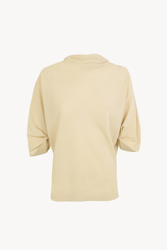 Liv, anise stretch silk top