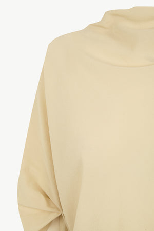 Liv, anise stretch silk top