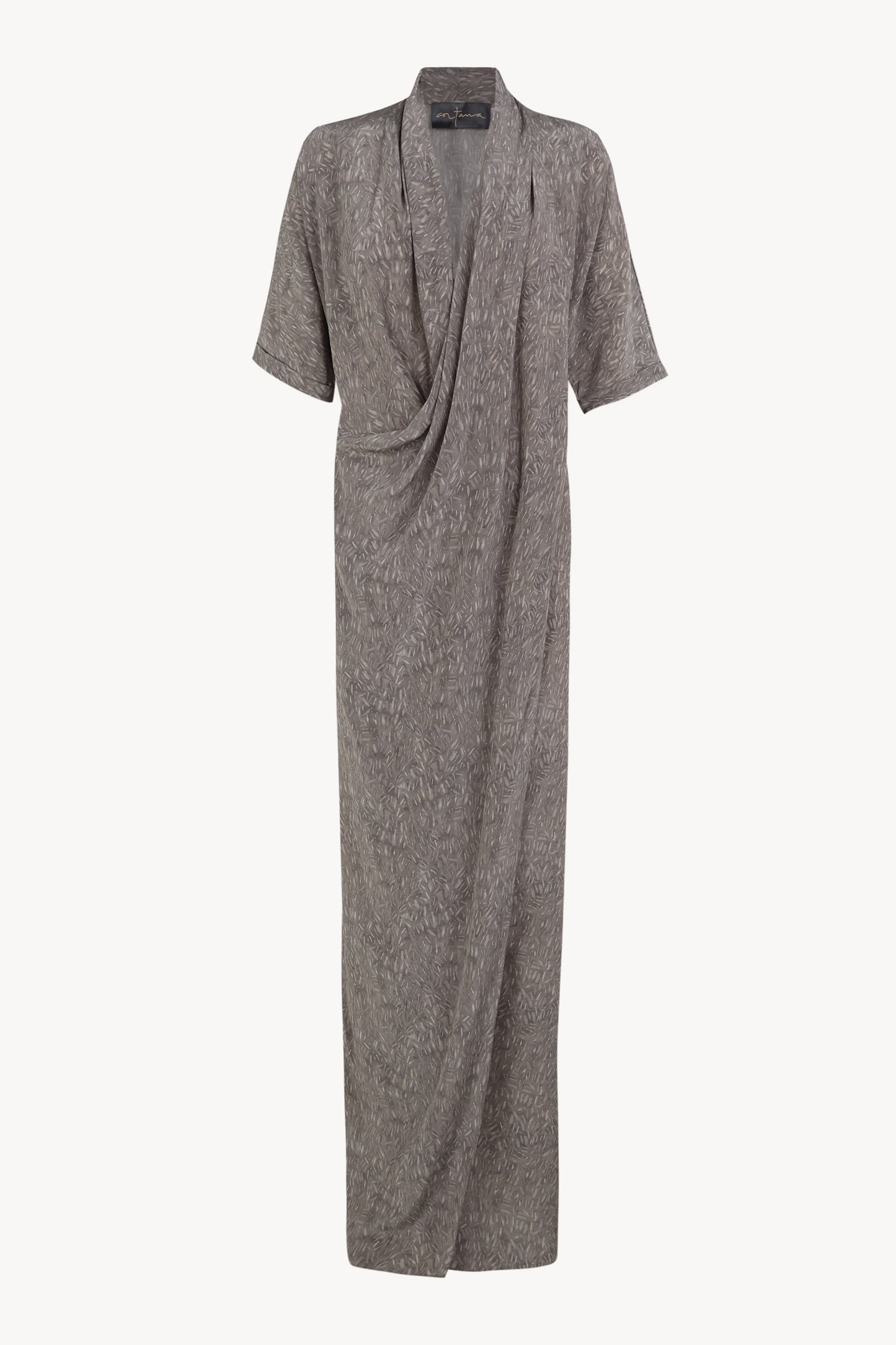 Mali, azima print long silk dress