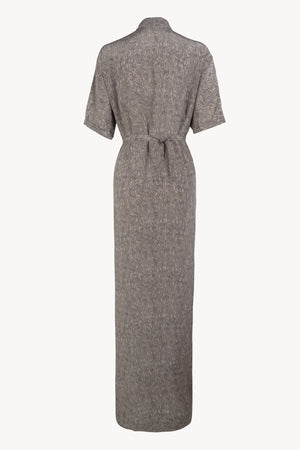 Mali, azima print long silk dress