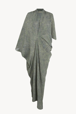 Mayu, folliage print silk dress