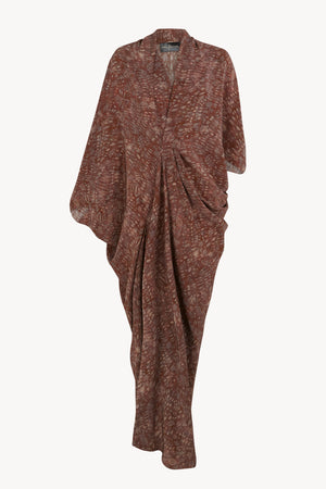 Mayu, zarela print silk dress