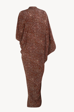 Mayu, zarela print silk dress