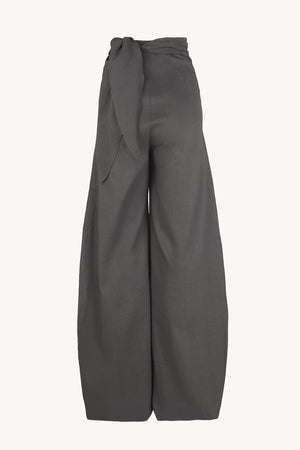 Mite, dark grey wrap trousers