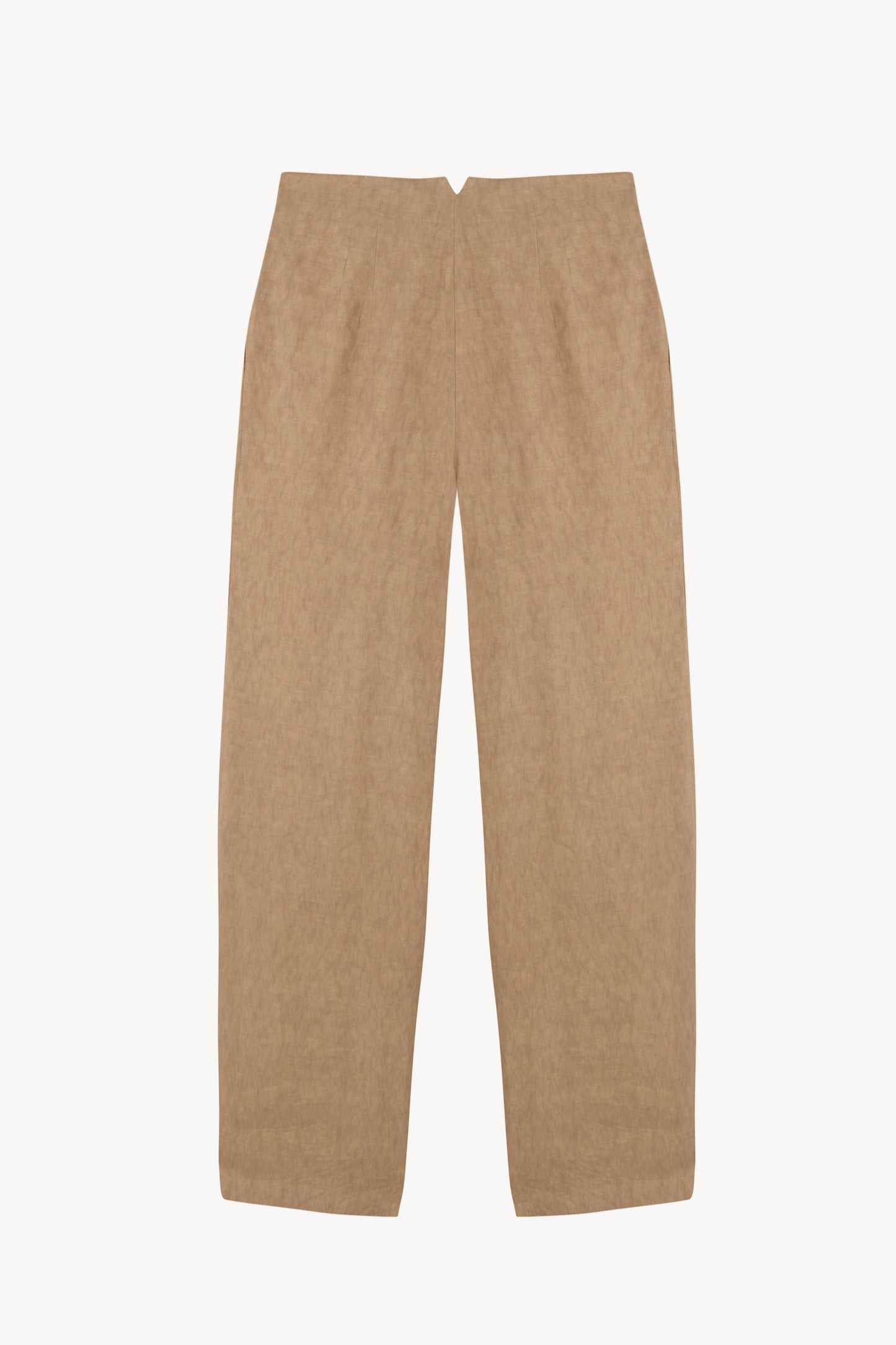 Odel, pantalon de lino y cupro beige oscuro