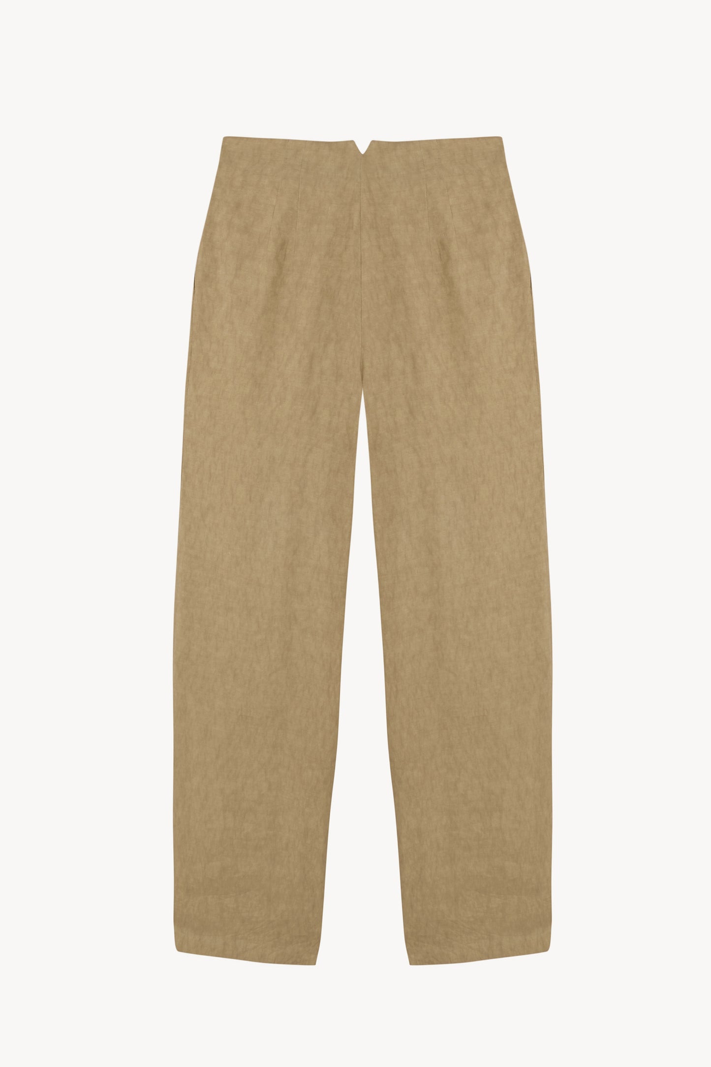 Odel, pantalon de lino y cupro beige oscuro