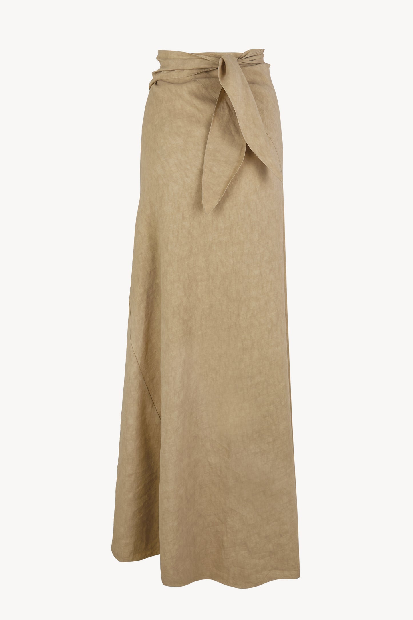 Odel, dark beige linen and cupro skirt