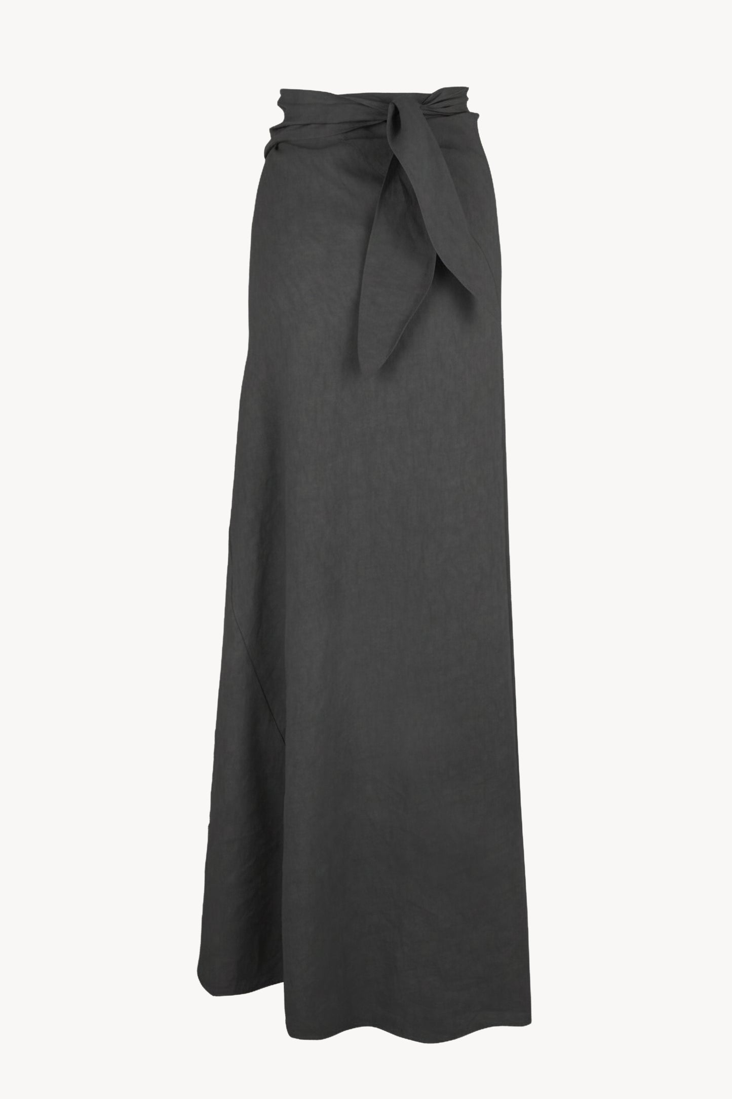 Odel, dark grey linen and cupro skirt