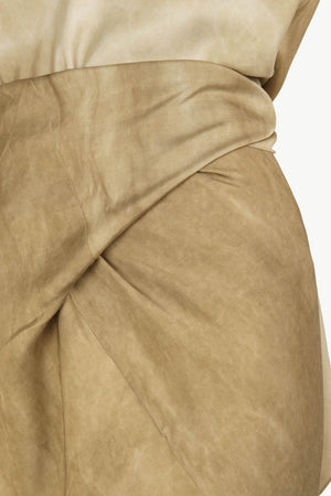 Opale, long bronze maltinto dress