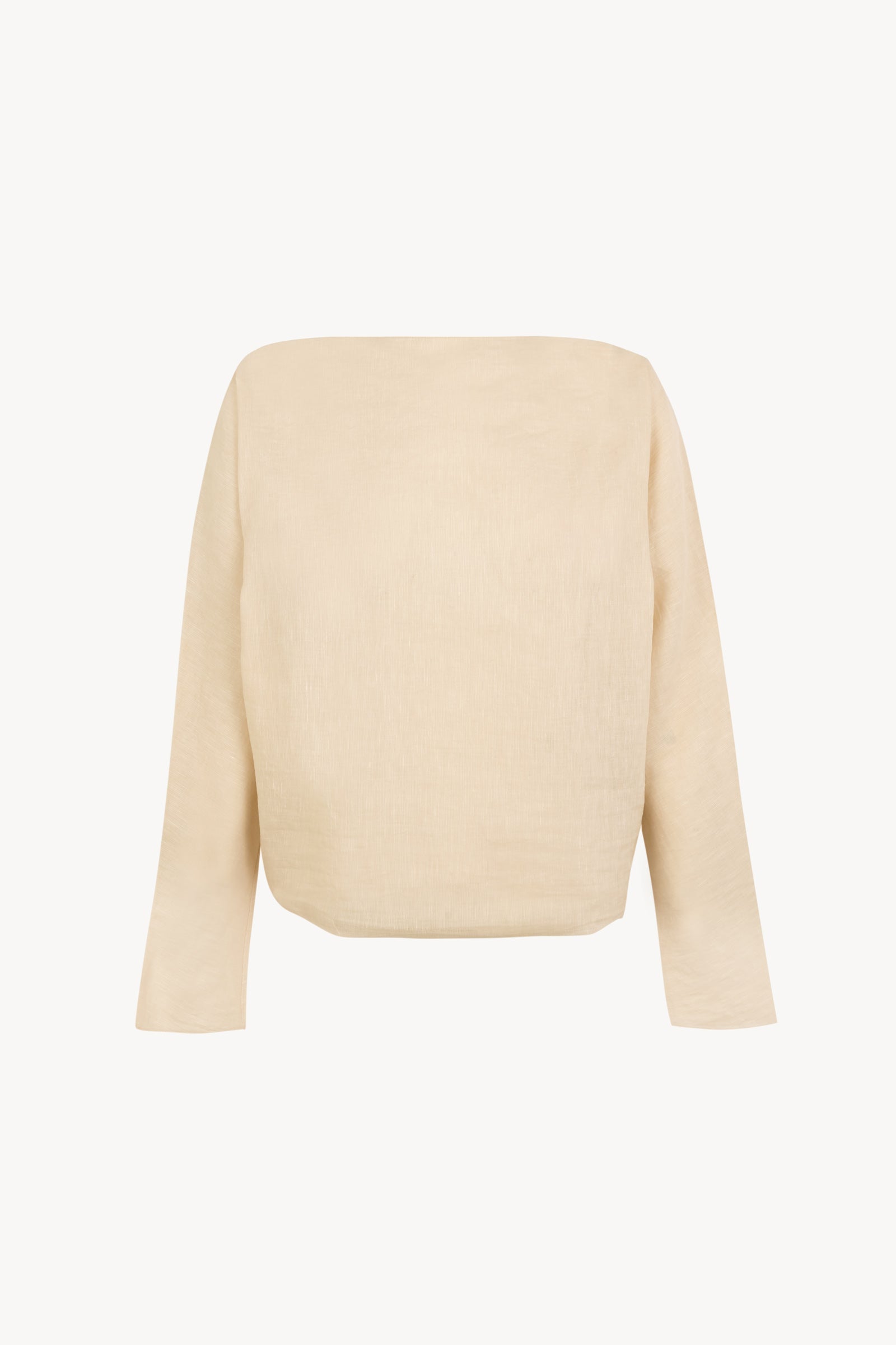 Pune, light beige cotton and linen top