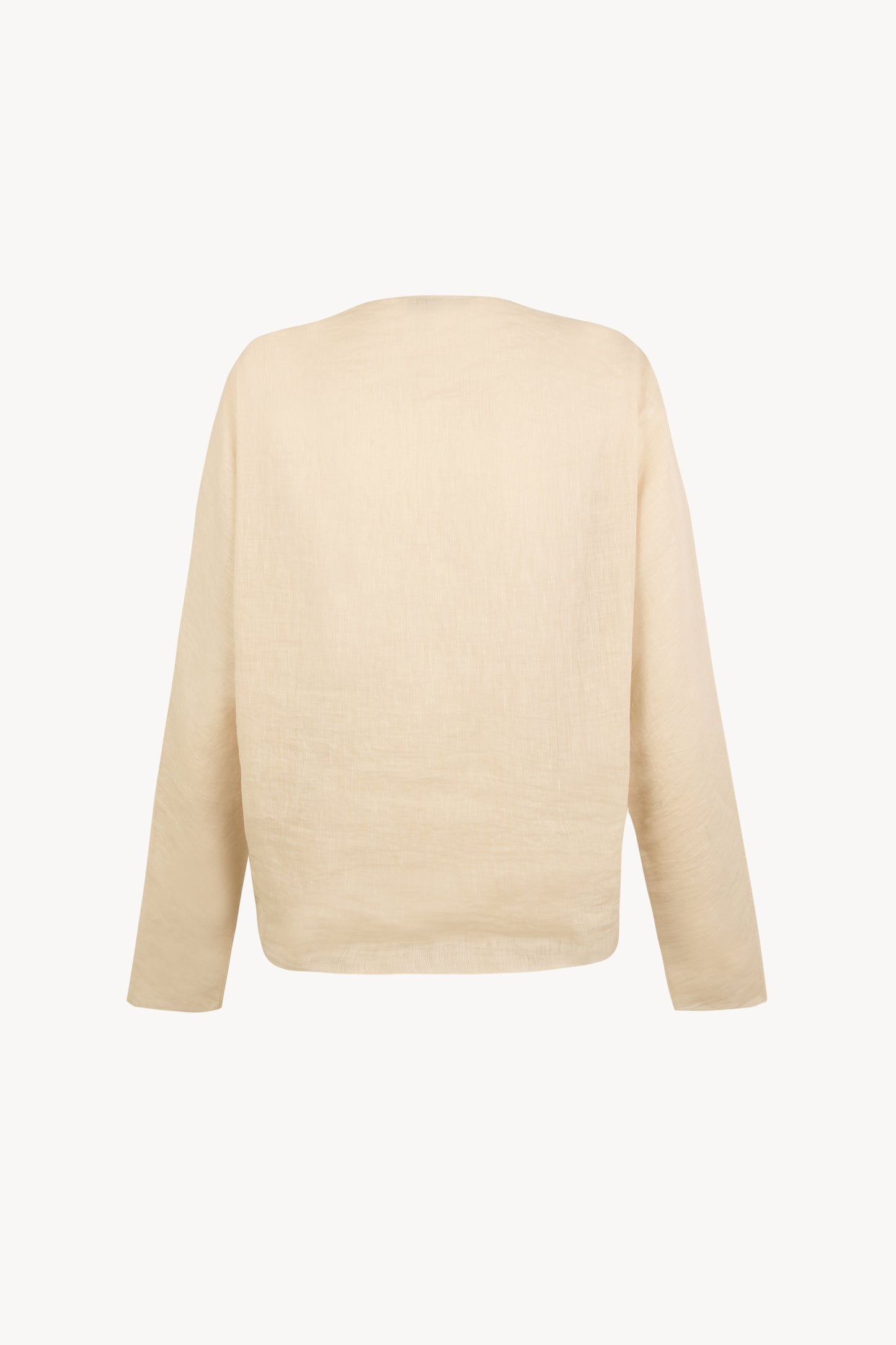 Pune, light beige cotton and linen top