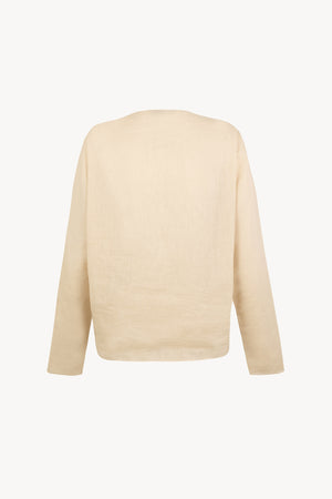 Pune, light beige cotton and linen top