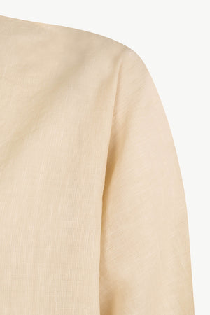 Pune, light beige cotton and linen top