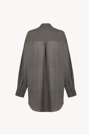 Raoul, dark grey cotton and linen shirt
