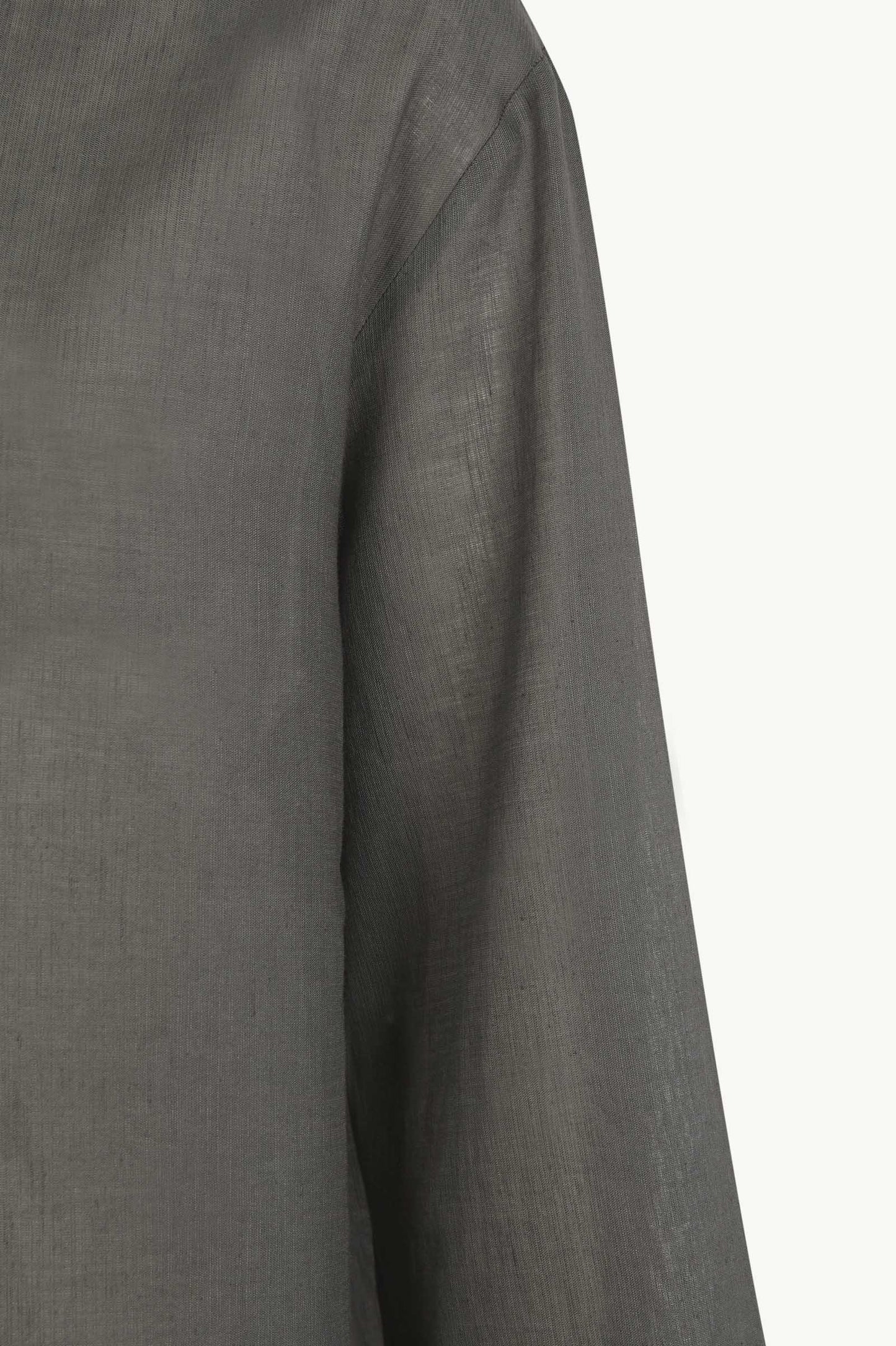 Raoul, camisa de algodon y lino gris oscuro